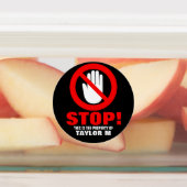 手ストップオフの赤警告黒い名前をカスタムするID ラベル (貼付)