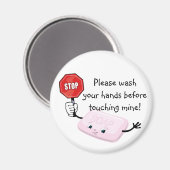 手ストップ磁石を洗って下さい マグネット (正面/裏面)