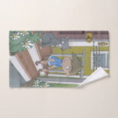 手タオル-隣人の猫 ハンドタオル (ハンドタオル)