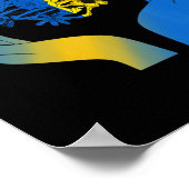 手ハートウクライナケージX線フラワーウクライナウクレイン ポスター (角)