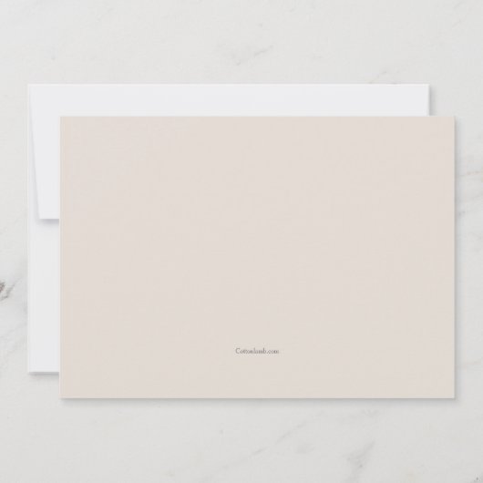 手ハートジェスチャーバレンタインデーカード ノートカード (裏面)