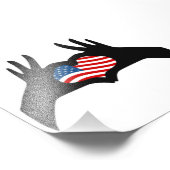 手ハート記号統一された州米国国旗 フォトプリント            (角)