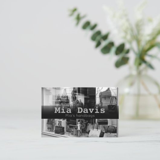 手バッグ財布名刺 名刺 (スタンド正面)