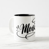 手パーソナライズされたでレターマグ(モニカ) ツートーンマグカップ (正面左)