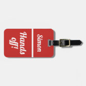 手パーソナライズされたを離す|荷物おもしろいタグ ラゲッジタグ (正面横)