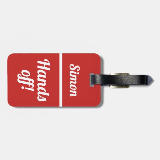 手パーソナライズされたを離す|荷物おもしろいタグ ラゲッジタグ (裏面横)