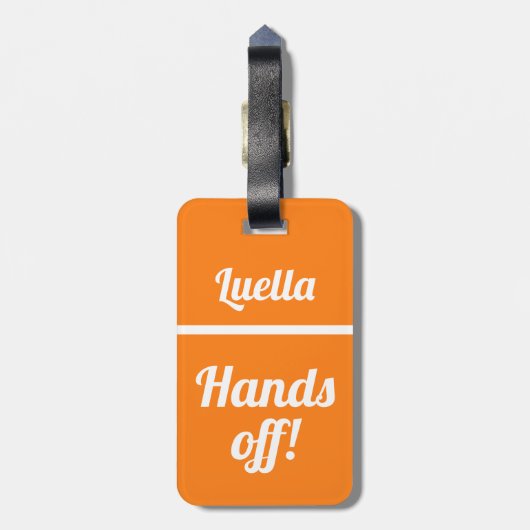 手パーソナライズされたを離す |荷物おもしろいタグ ラゲッジタグ (裏面縦)