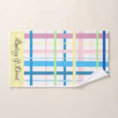 手パーソナライズされたストライプのタオル ハンドタオル (ハンドタオル)