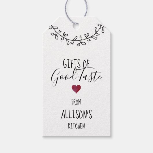 手パーソナライズされたレタート自家製トリートクラフト ギフトタグ (正面)