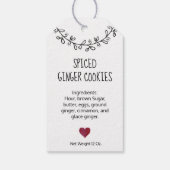 手パーソナライズされたレタート自家製トリートクラフト ギフトタグ (裏面)