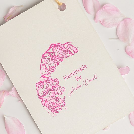 手パーソナライズされた作ブルーベル セルフインキングスタンプ