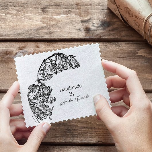 手パーソナライズされた作ブルーベル ラバースタンプ