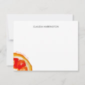 手パーソナライズされた図解入りの、写真付きの植物学 ノートカード (裏面)