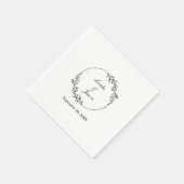 手パーソナライズされた引きフローラテラコッタ結婚ズ スタンダードカクテルナプキン (角)