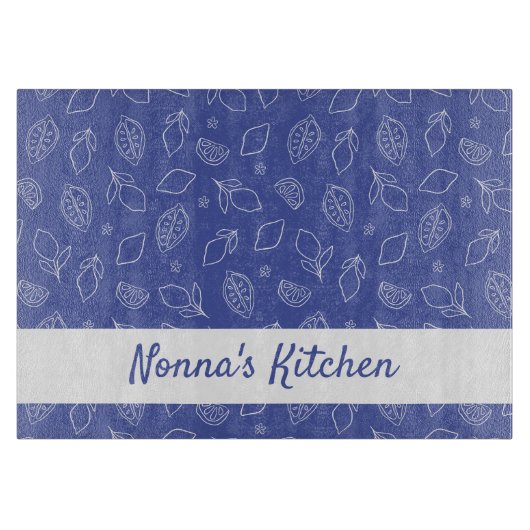 手パーソナライズされた引きレイタリアンモンブルー カッティングボード (正面)