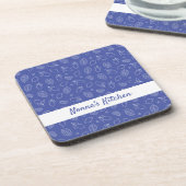 手パーソナライズされた引きレイタリアンモンブルー コースター (左側)
