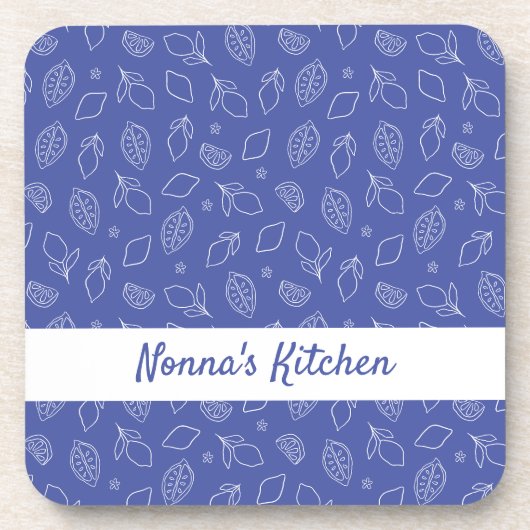 手パーソナライズされた引きレイタリアンモンブルー コースター (正面)