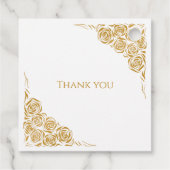 手パーソナライズされた引き金のバラ結婚ズ フェイバータグ (裏面)