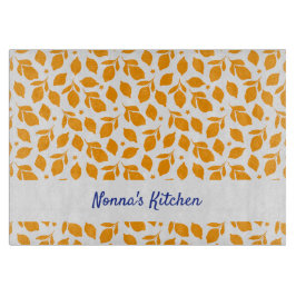 手パーソナライズされた引き黄イタリアンレモン カッティングボード