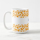 手パーソナライズされた引き黄イタリアンレモン コーヒーマグカップ (左)