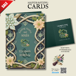 手パーソナライズされた打ちアイルランドケルト結び目模様 カード