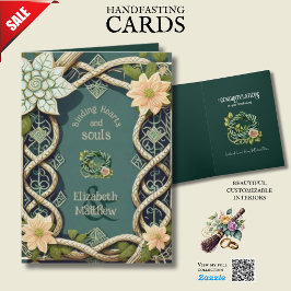 手パーソナライズされた打ちアイルランドケルト結び目模様 カード