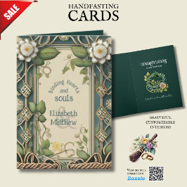 手パーソナライズされた打ちアイルランドケルト結び目模様 カード