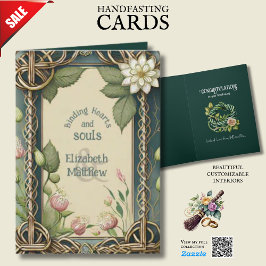 手パーソナライズされた打ちアイルランドケルト結び目模様 カード