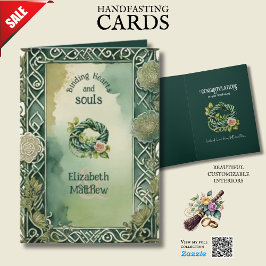 手パーソナライズされた打ちアイルランドケルト結び目模様 カード