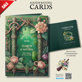 手パーソナライズされた打ちアイルランドケルト結び目模様 カード