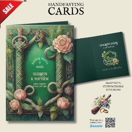 手パーソナライズされた打ちアイルランドケルト結び目模様 カード