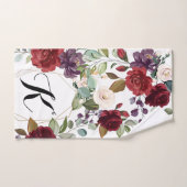 手パーソナライズされた拭き白バラ金ゴールド幾何学的 ハンドタオル (ハンドタオル)