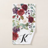 手パーソナライズされた拭き白バラ金ゴールド幾何学的 ハンドタオル (ハンドタオル)