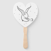 手パーソナライズされた持ちファン結婚- Keepsake ハンドファン (裏面)