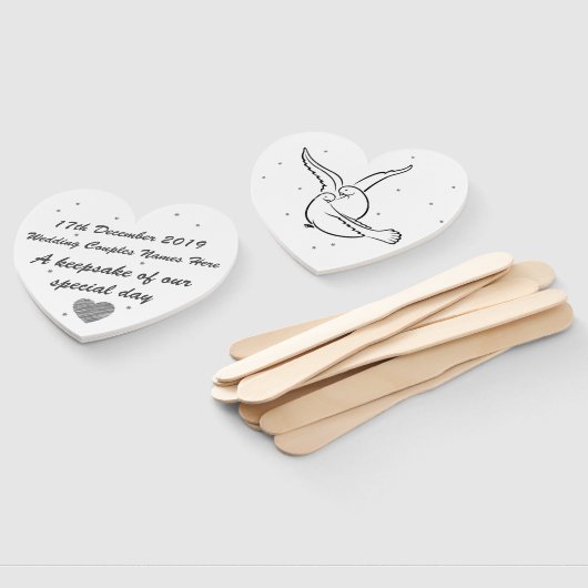 手パーソナライズされた持ちファン結婚- Keepsake ハンドファン (組立なし)