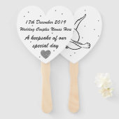 手パーソナライズされた持ちファン結婚- Keepsake ハンドファン (正面&裏面)
