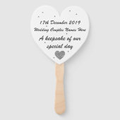 手パーソナライズされた持ちファン結婚- Keepsake ハンドファン (正面)