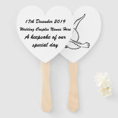 手パーソナライズされた持ち扇風機 – 形見 ハンドファン (正面&裏面)