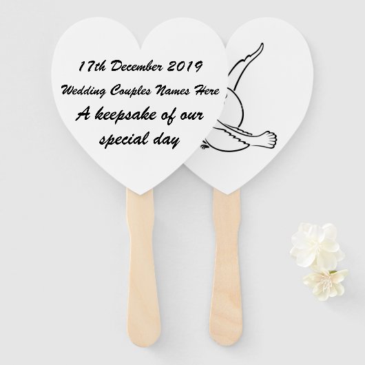 手パーソナライズされた持ち扇風機 – 形見 ハンドファン (正面&裏面)