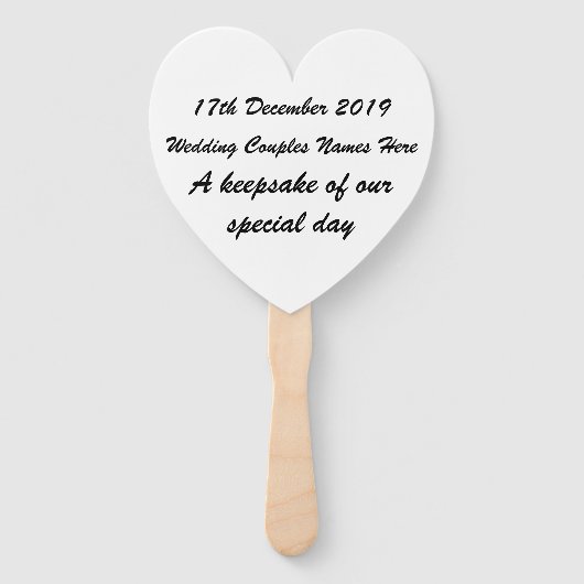 手パーソナライズされた持ち扇風機 – 形見 ハンドファン (正面)