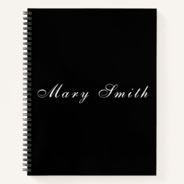 手パーソナライズされた書エレガント名(緩和曲線) ノートブック