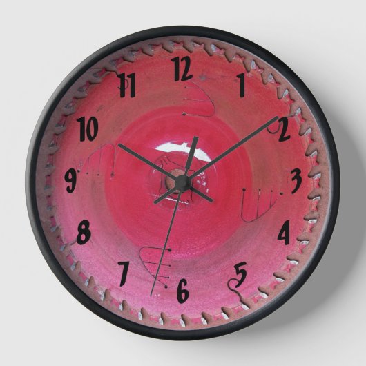 手パーソナライズされた素朴利のこ刃 壁時計 (正面)