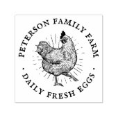 手パーソナライズされた素朴引き鶏卵 セルフインキングスタンプ (デザイン)