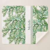 手パーソナライズされた芸術的のツ絵を描リーパターン シェルパブランケット (正面(横))