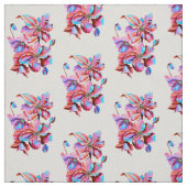 手ヒマラヤ色彩の鮮やかヤのケシの青いピンク色 ファブリック (見本)