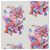 手ヒマラヤ色彩の鮮やかヤのケシの青いピンク色 ファブリック (クローズアップ)