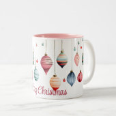 手ビクトリアン吹型ガラスのアンテナ模様 ツートーンマグカップ (正面右)