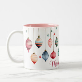 手ビクトリアン吹型ガラスのアンテナ模様 ツートーンマグカップ