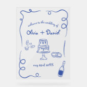 手ファンキーお洒落入力ウェルカムサイン アクリルサイン (正面)