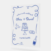 手ファンキーお洒落入力ウェルカムサイン アクリルサイン (傾斜)